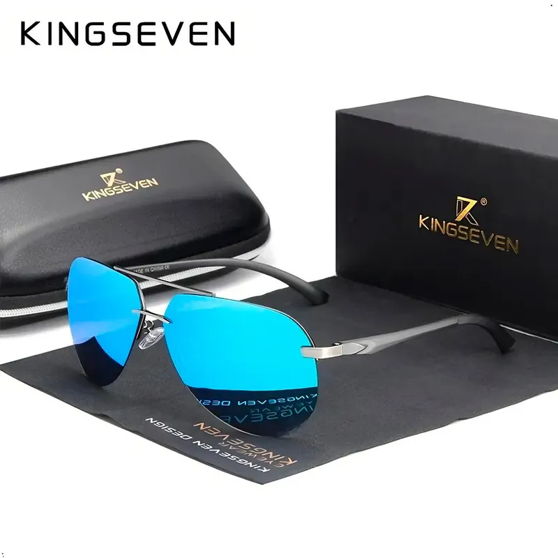 KINGSEVEN - Lentes de Sol Kingseven Modelo Aviador Proteccion UV 400