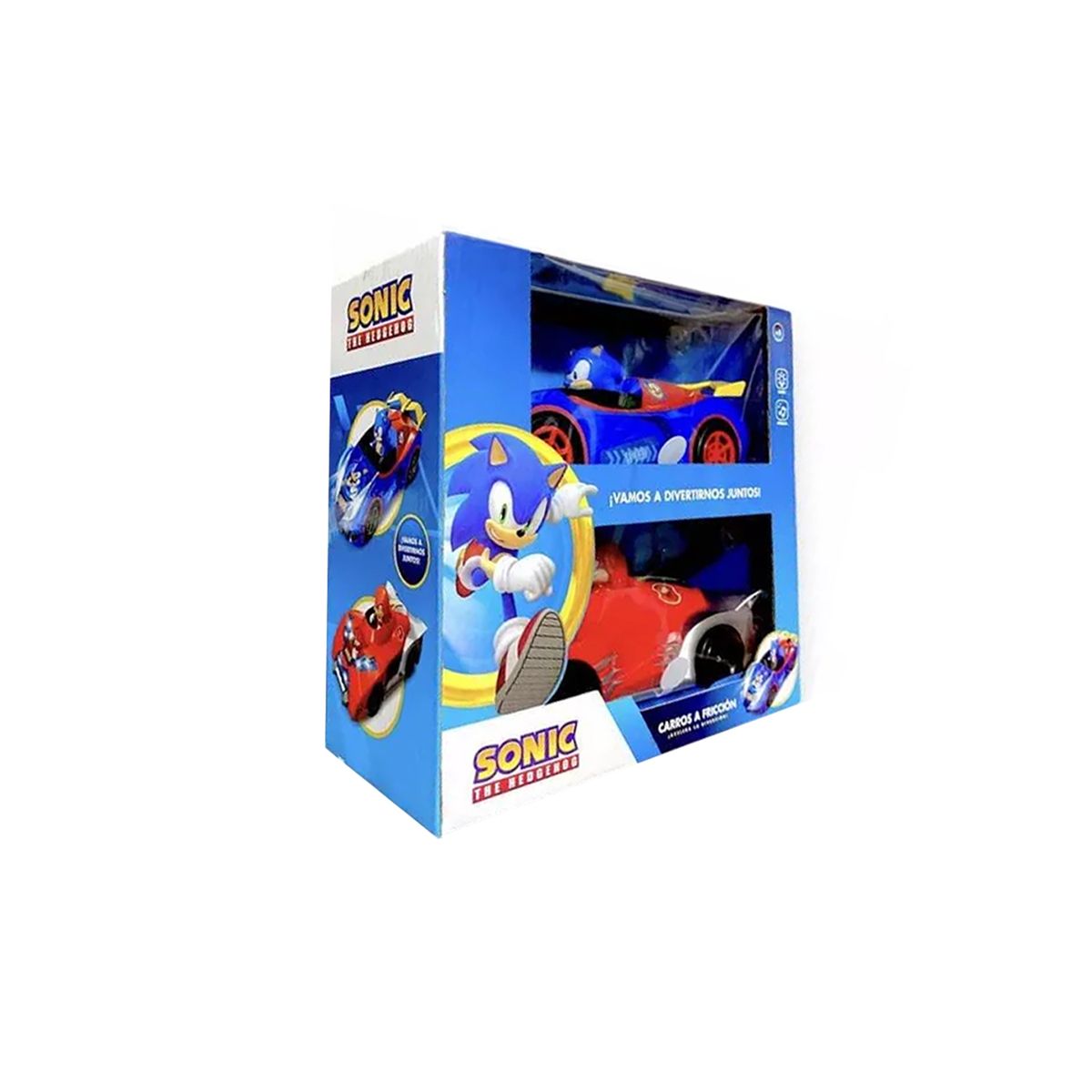 SONIC - Juguete Set de Carros a Fricción SONIC con Luces y Musical