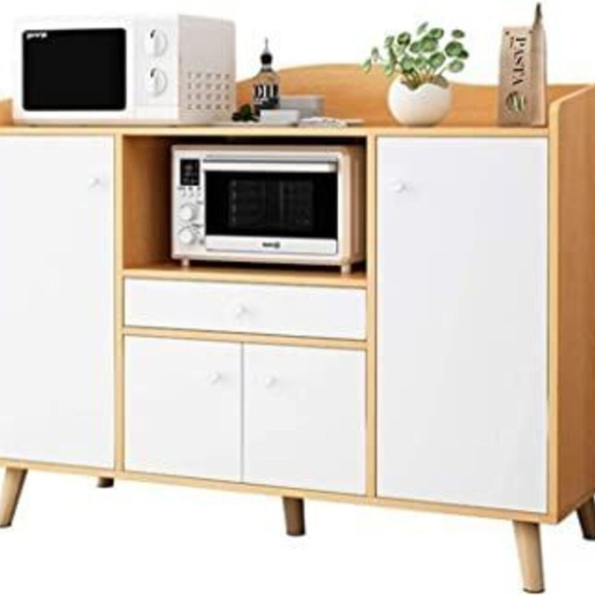 GENERICO - Mueble de Microondas Moderno James Largo 120 cm R&R Muebles