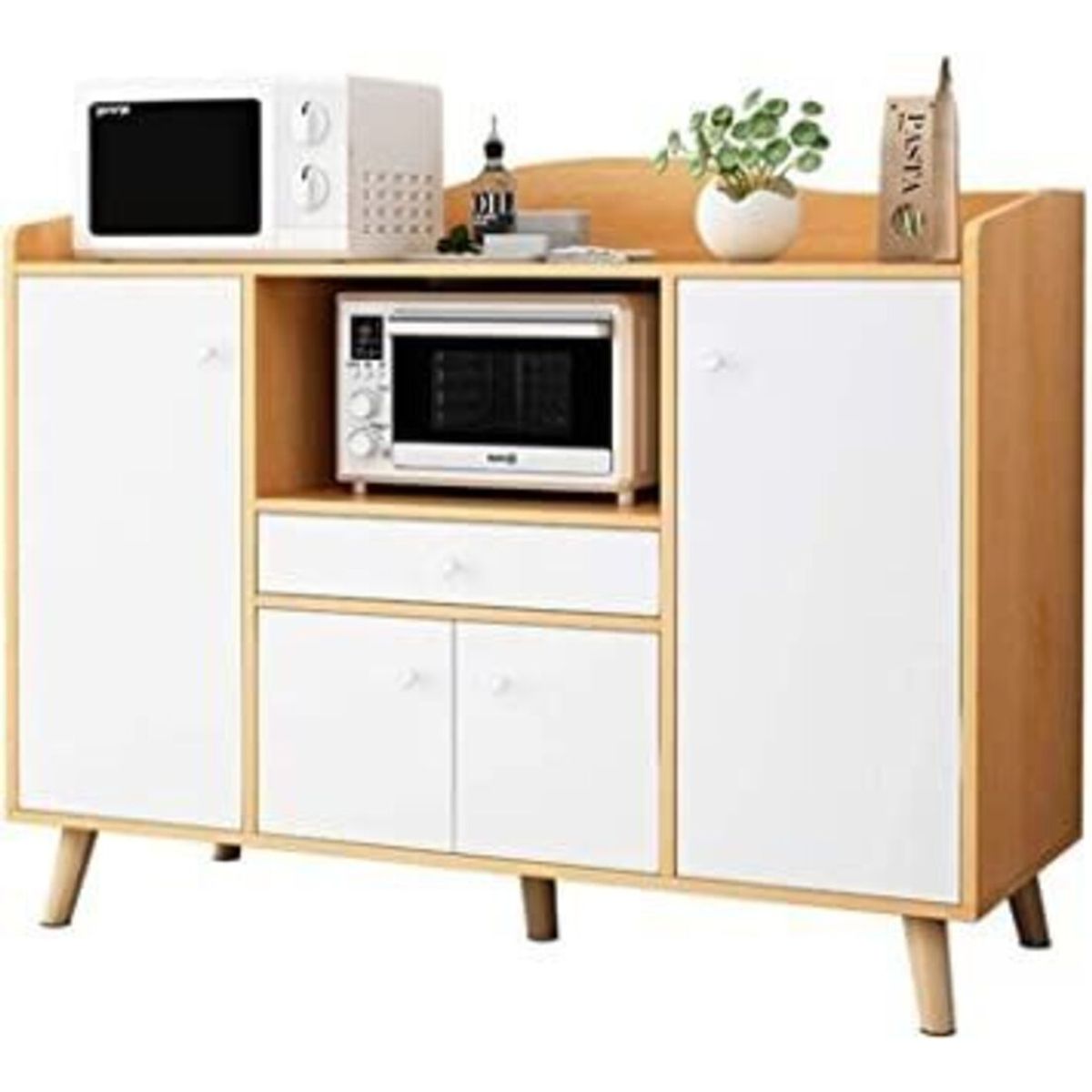 GENERICO - Mueble de Microondas Moderno James Largo 120 cm R&R Muebles