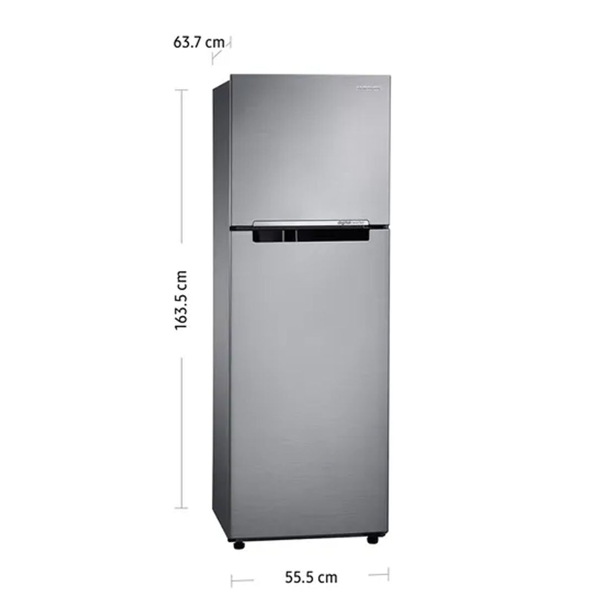 SAMSUNG - Refrigeradora Samsung 255L No Frost Plateada RT25FARADS8