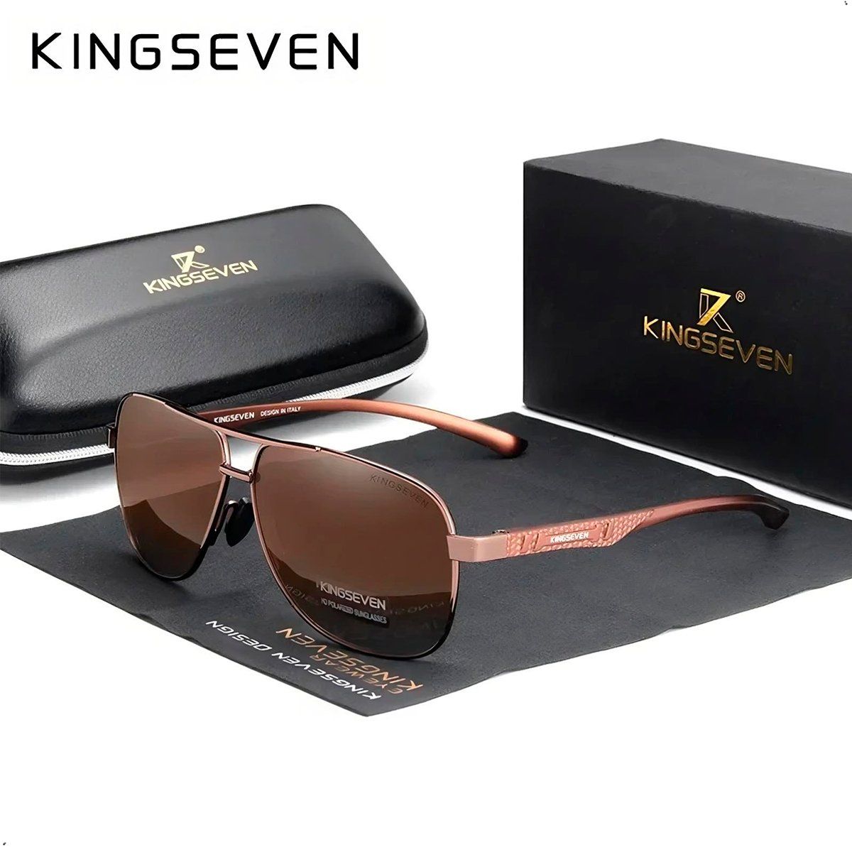 KINGSEVEN - Lentes de Sol Kingseven Modelo Aviador Proteccion UV 400