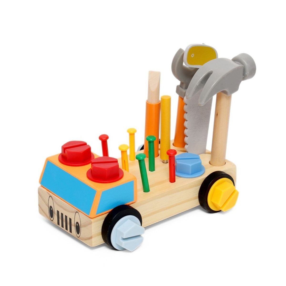 GENERICO - Carrito Didáctico Madera Desarmable Herramientas Niños