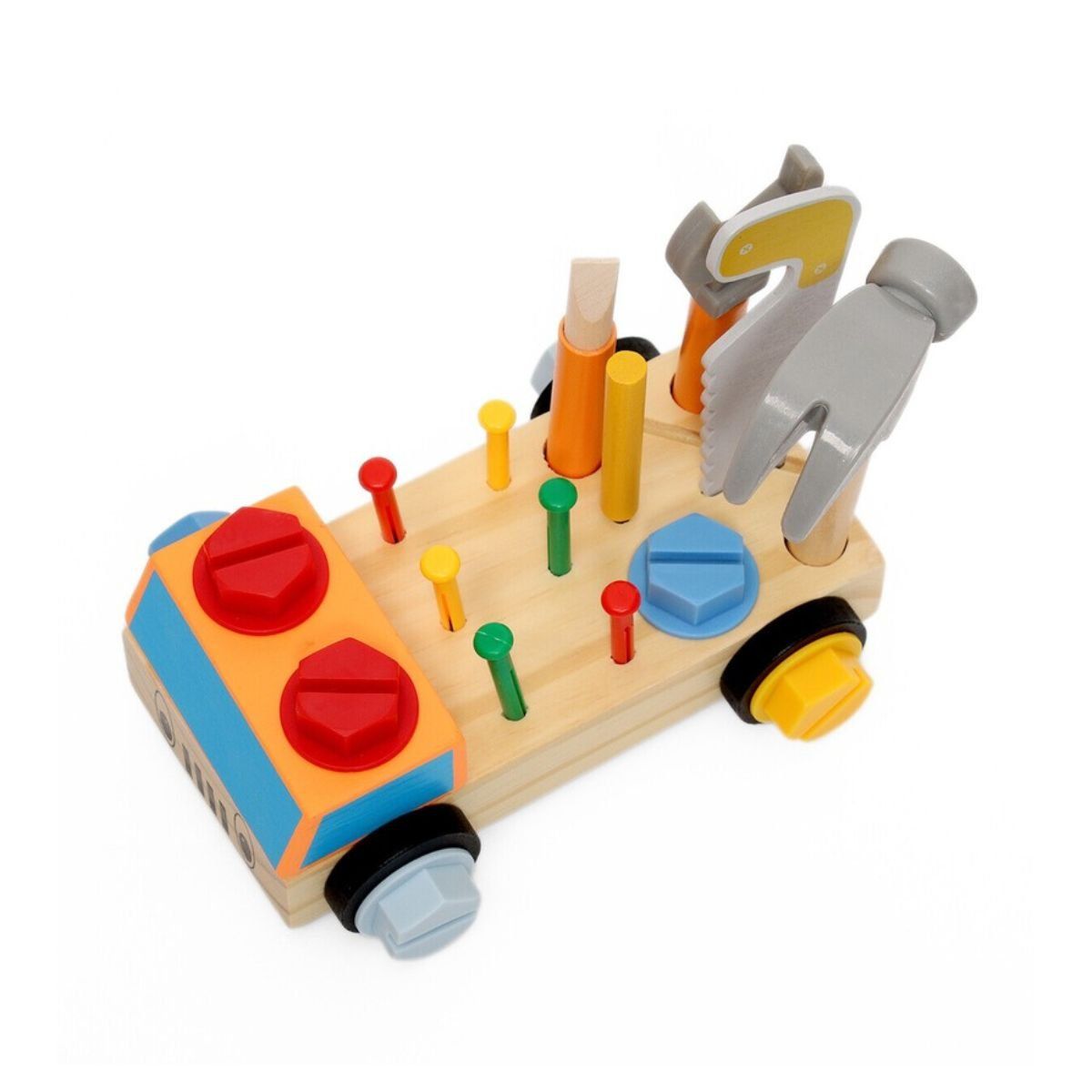 GENERICO - Carrito Didáctico Madera Desarmable Herramientas Niños