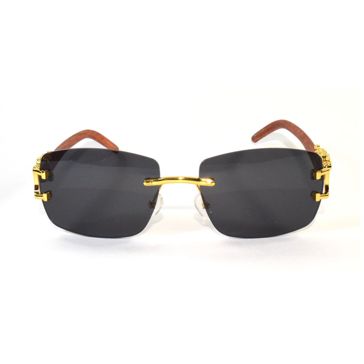 GENERICO - Lentes de Sol Unisex Estilo Retro Madera negro marron