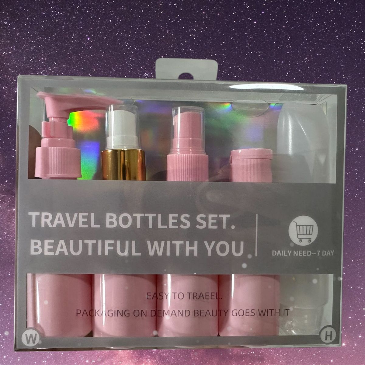 GENERICO - Set de 5 Frascos Pulverizador Contenedor de Aseo para Viaje