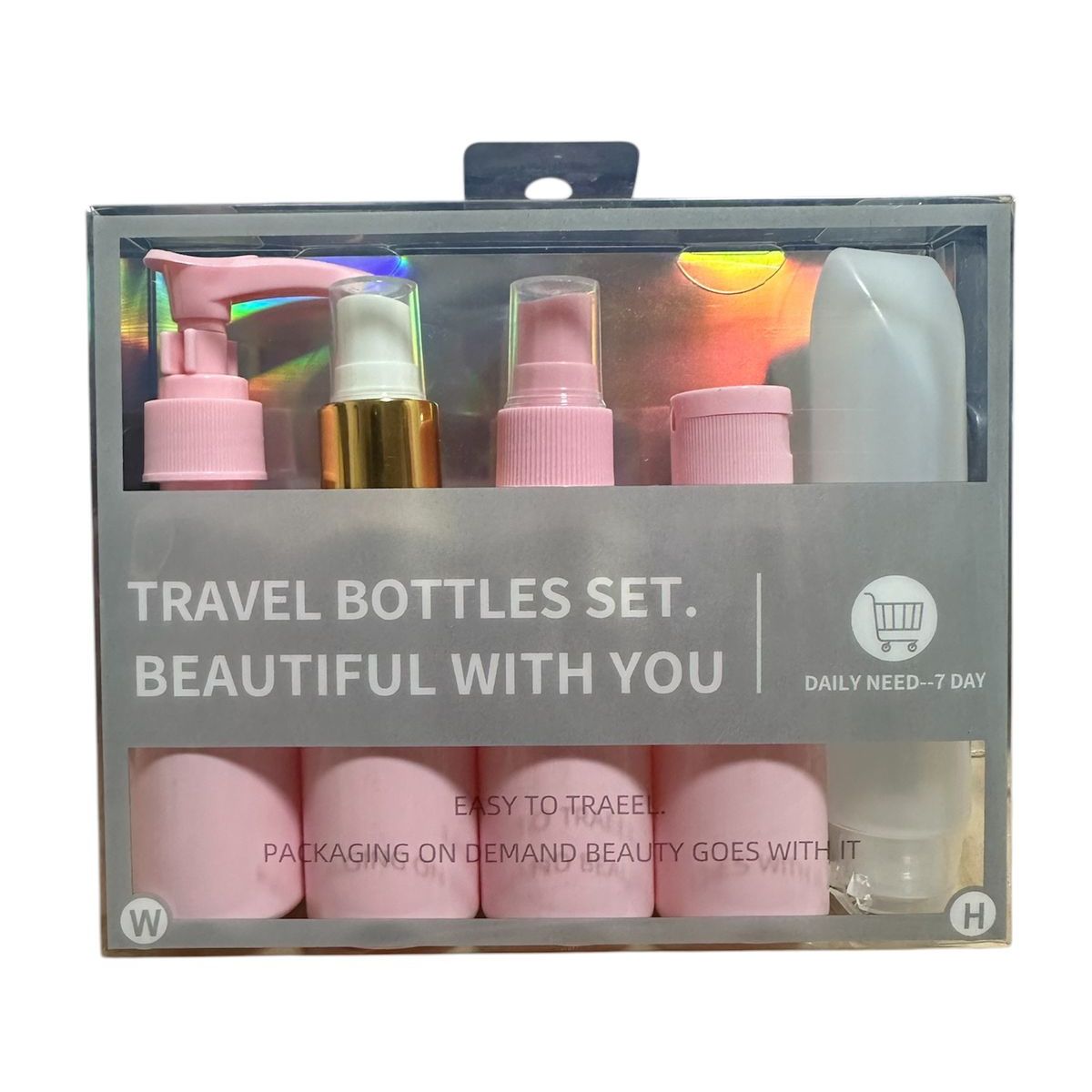 GENERICO - Set de 5 Frascos Pulverizador Contenedor de Aseo para Viaje