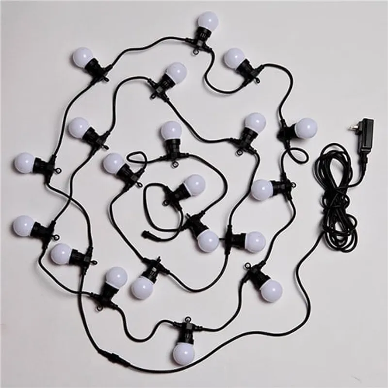 GENERICO - Cadena De Luces Focos Bombillas Led 5cm De Diametro Decoracion Fiesta