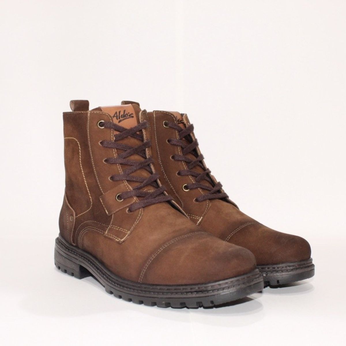 ALDO'S SINCE 1986 - BOTIN CON CIERRE CUERO MARRON DE EDICIÓN LIMITADA