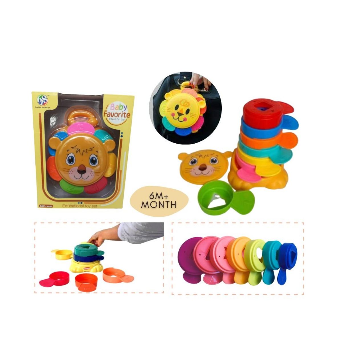 GENERICO - Juguete Leoncito Apilable