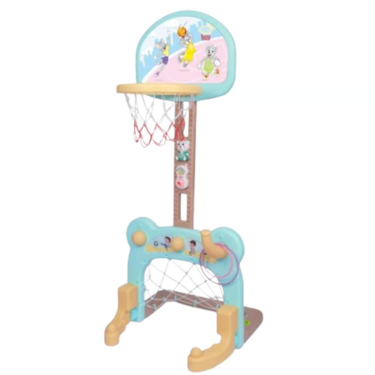 OEM - Juego 2 En 1 Baloncesto Y Futbol - Azul