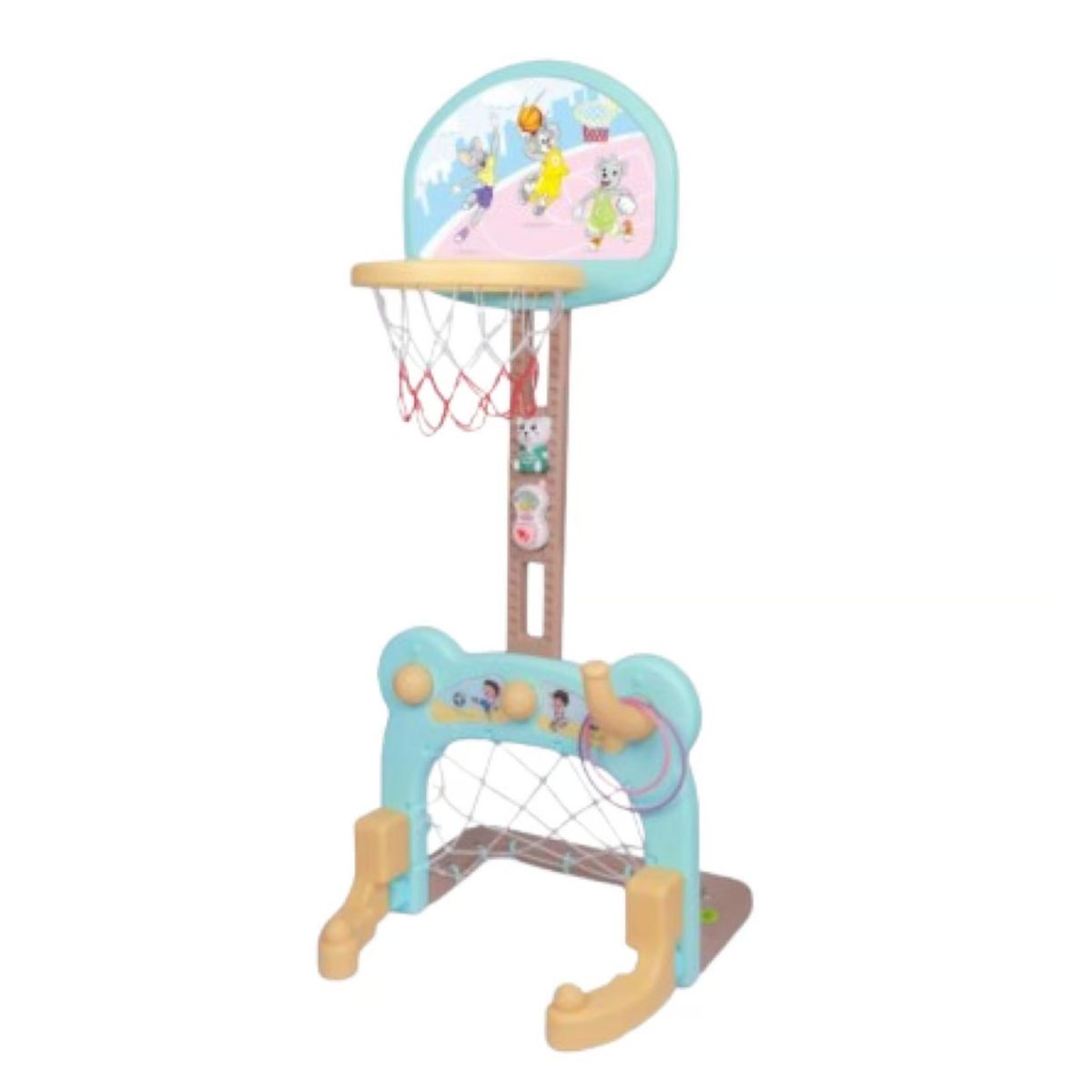 OEM - Juego 2 En 1 Baloncesto Y Futbol - Azul