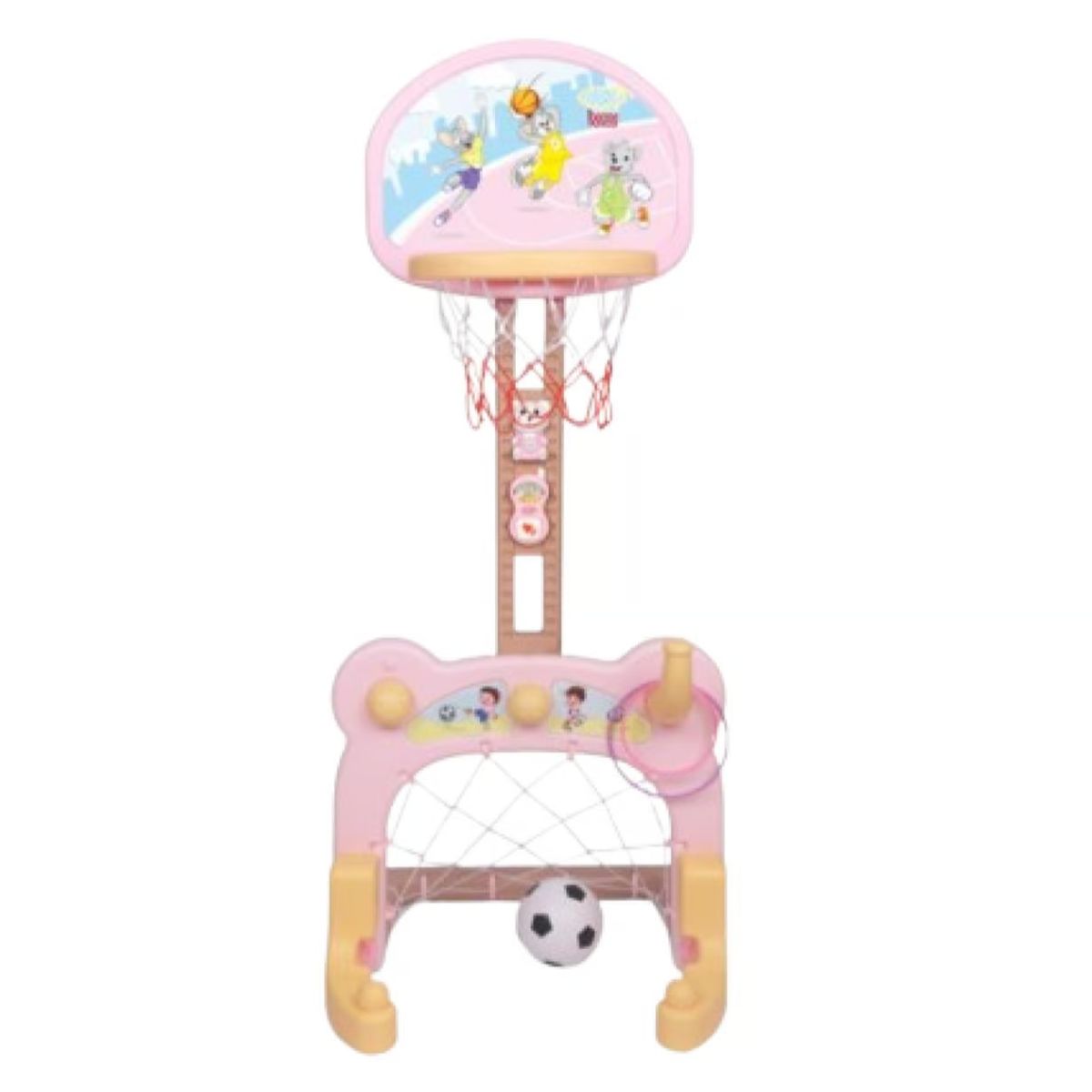 OEM - Juego 2 En 1 Baloncesto Y Futbol - Rosado