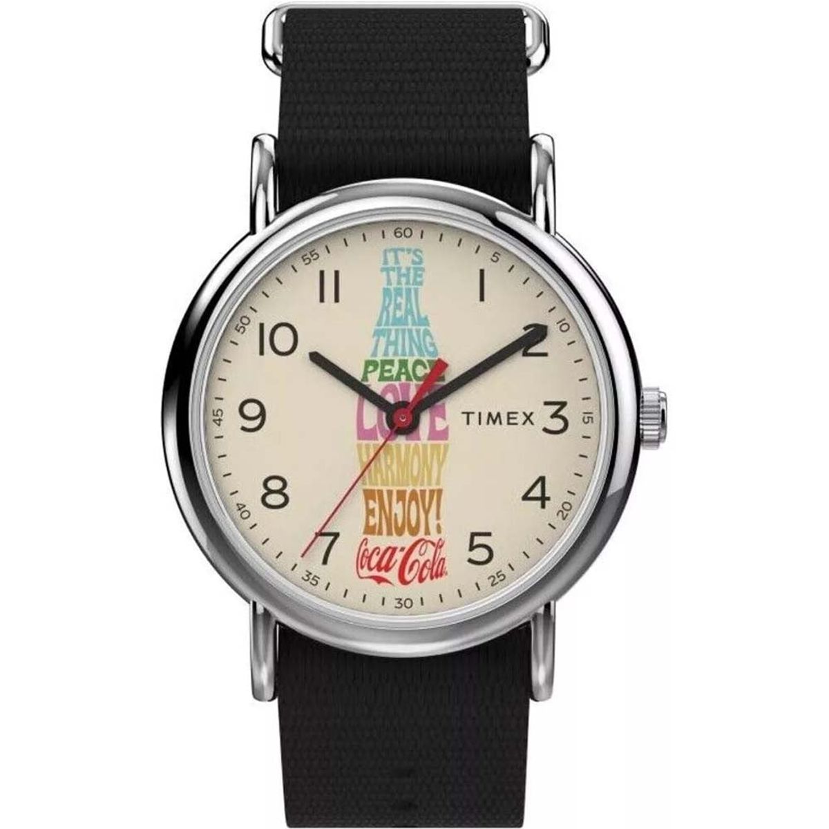 TIMEX - Reloj Timex Unisex TW2V29800 Weekender Coca Cola Correa Nylon - Negro