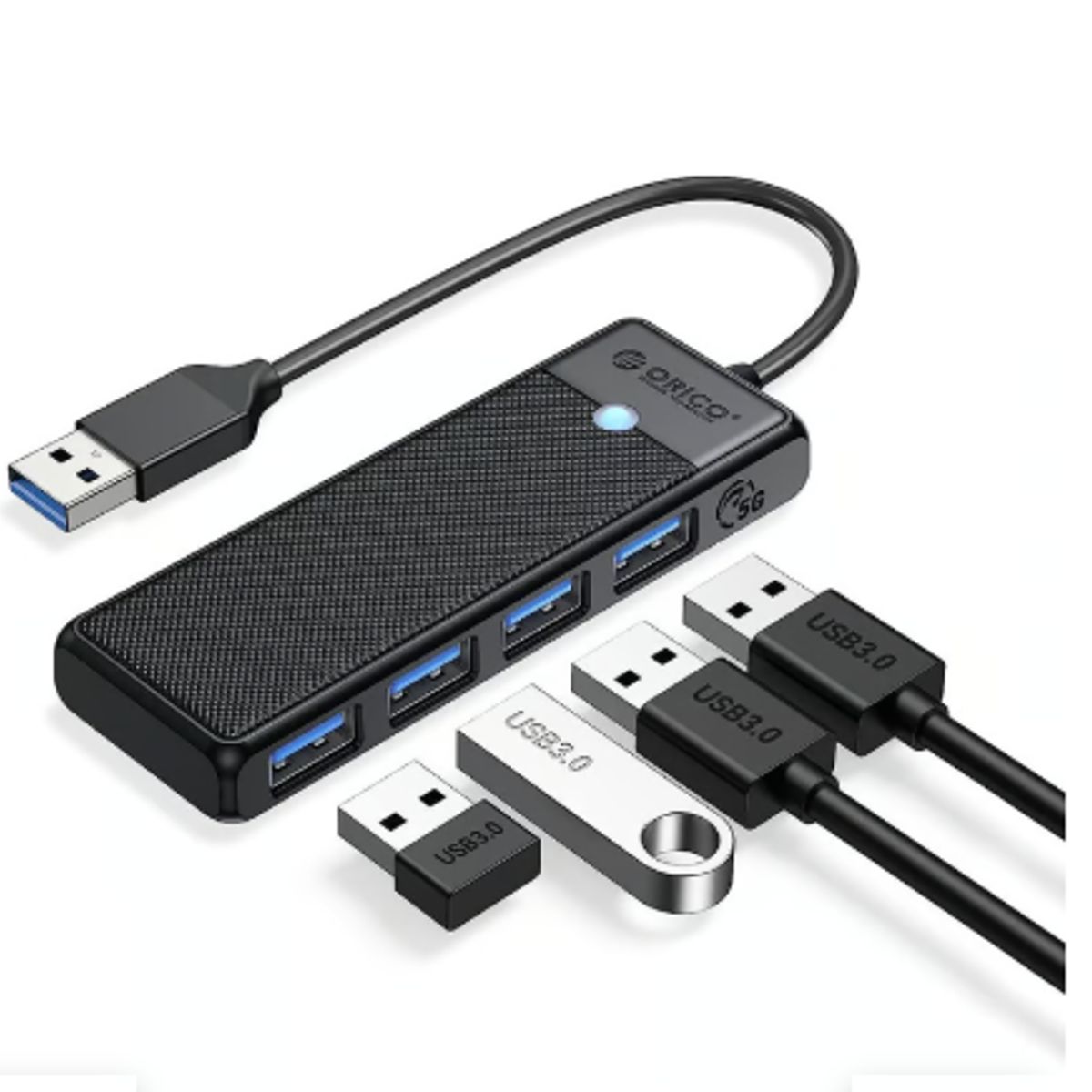 ORICO - Adaptador USB HUB 3.0 4 EN 1 PAPW4A-U3 ORICO
