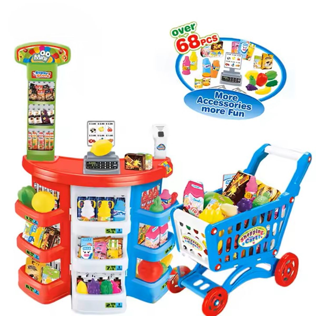 GENERICO - Set Juego Mini Super Store 68 pcs