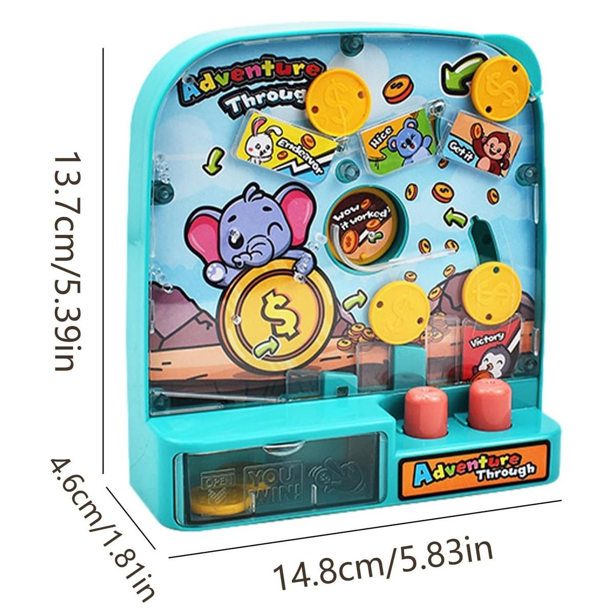 GENERICO - Mini Máquina de Monedas Juguete de Mesa Arcade Interactivo