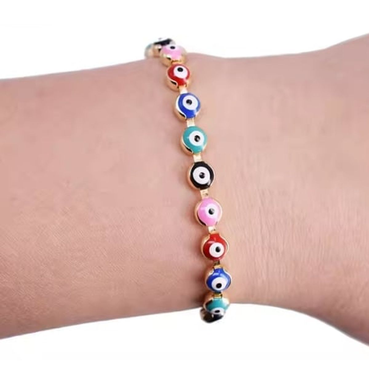 GENERICO - Pulsera Ajustable Mini ojos Turcos Suerte protección