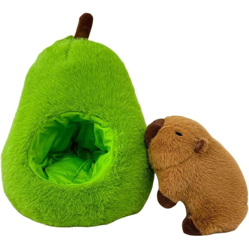 XCLUSIVE - PELUCHE CAPIBARA CAPYBARA EN PALTA AGUACATE 28CM