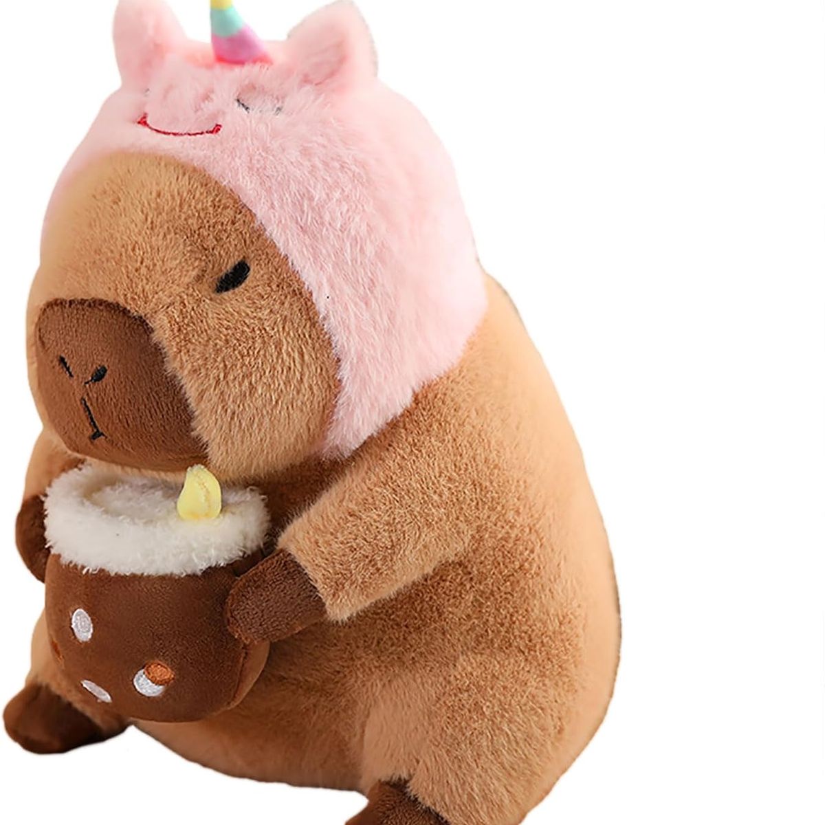 XCLUSIVE - PELUCHE CAPIBARA CAPYBARA SOMB UNICORNIO TE CON LECHE 28CM