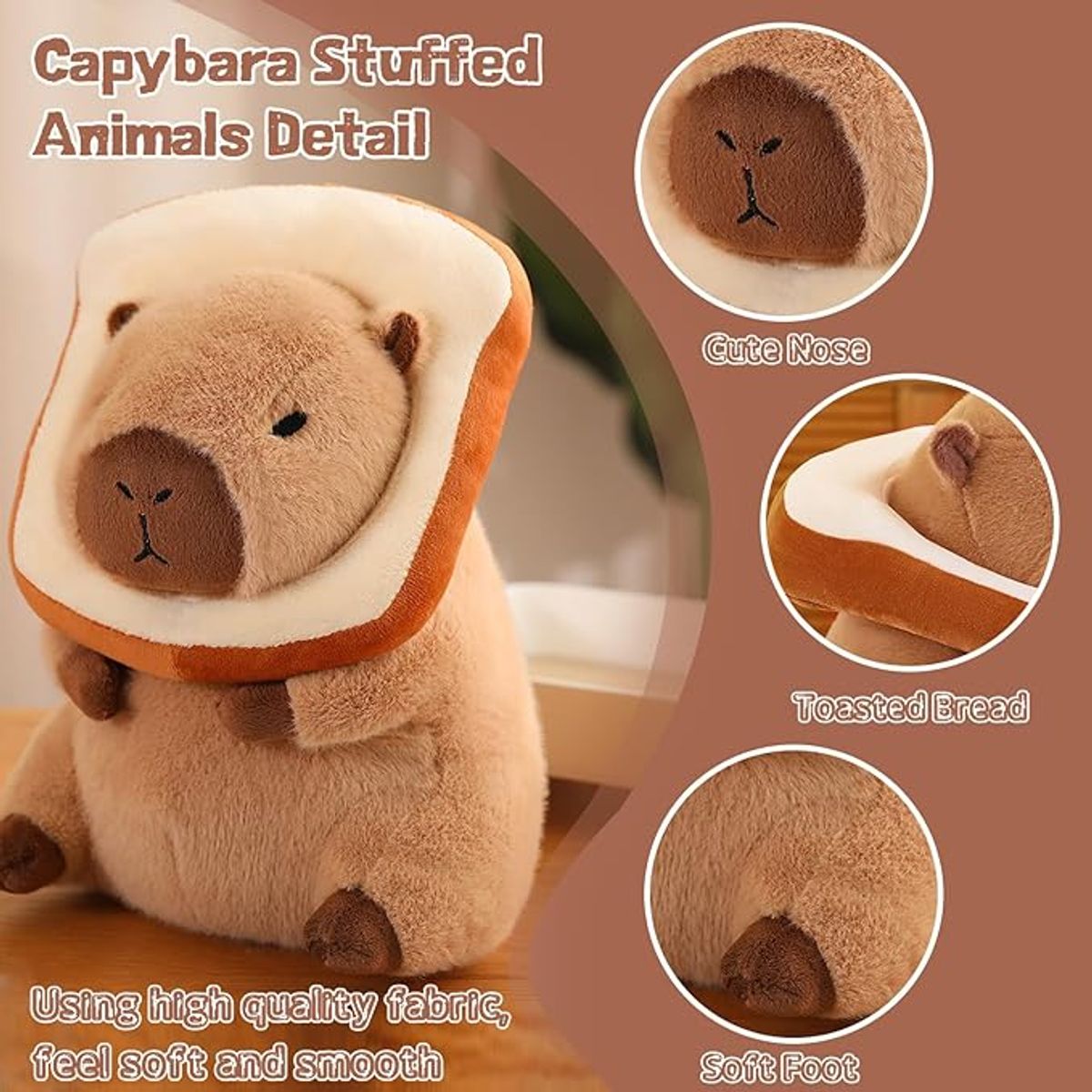 XCLUSIVE - PELUCHE CAPIBARA CAPYBARA PAN DE MOLDE 29CM