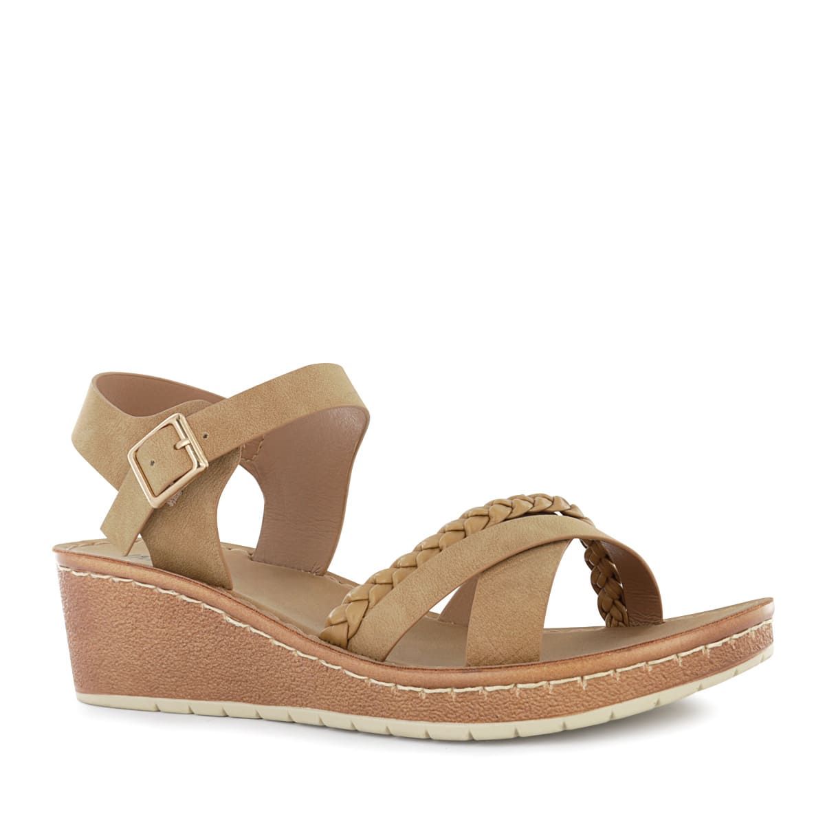 IMPULS - Sandalias taco cuña Mujer Impuls Armida08 Camel