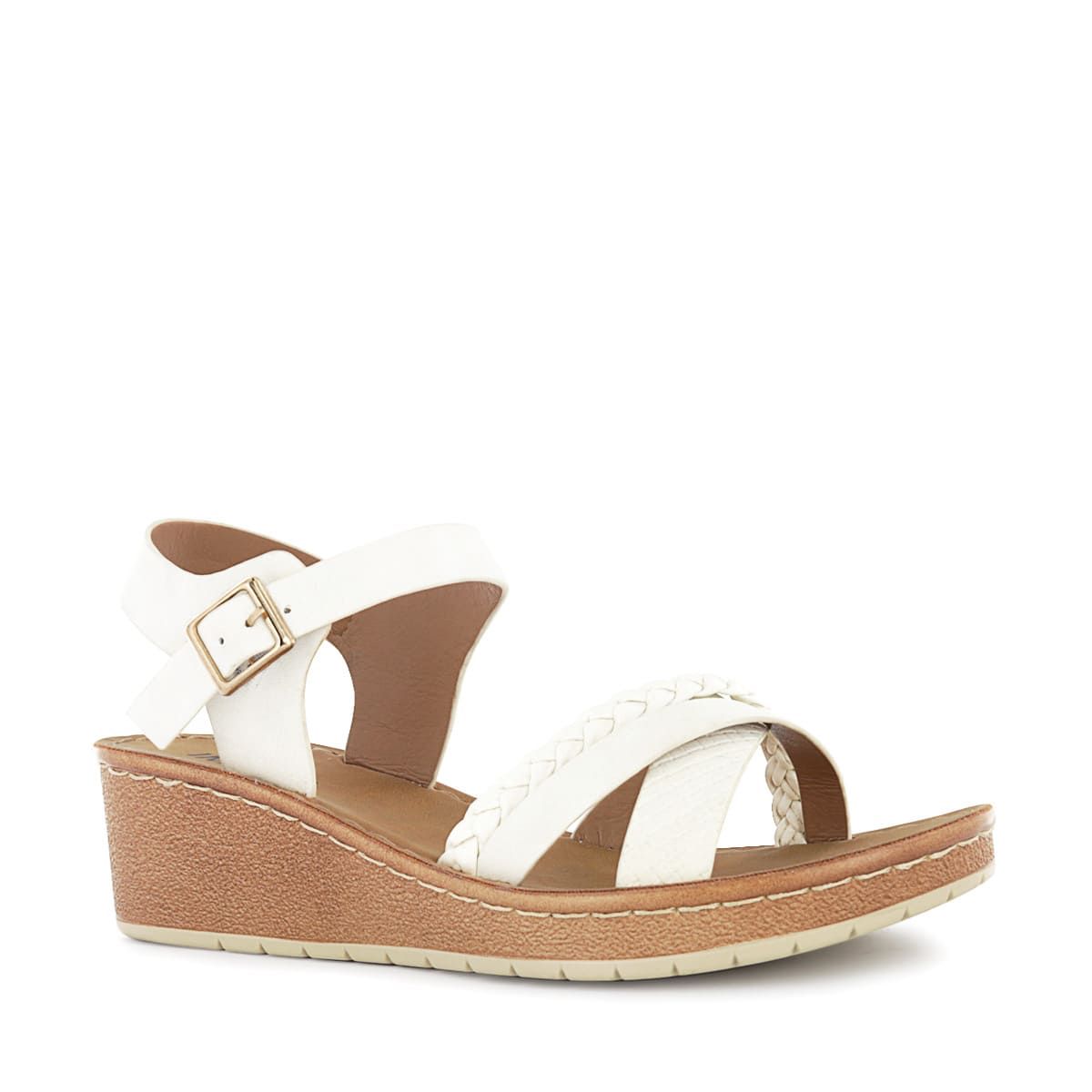 IMPULS - Sandalias taco cuña Mujer Impuls Armida08 Blanco