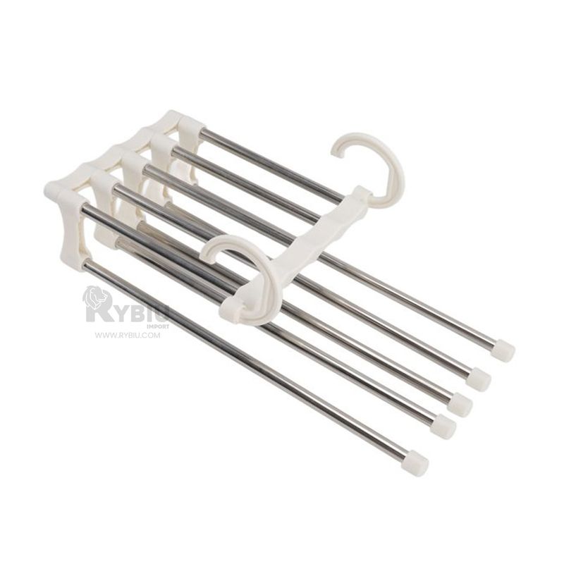 RYBIU IMPORT - Perchas de Hogar Ajustables en Tono Blanco Y+Regalo Stickers