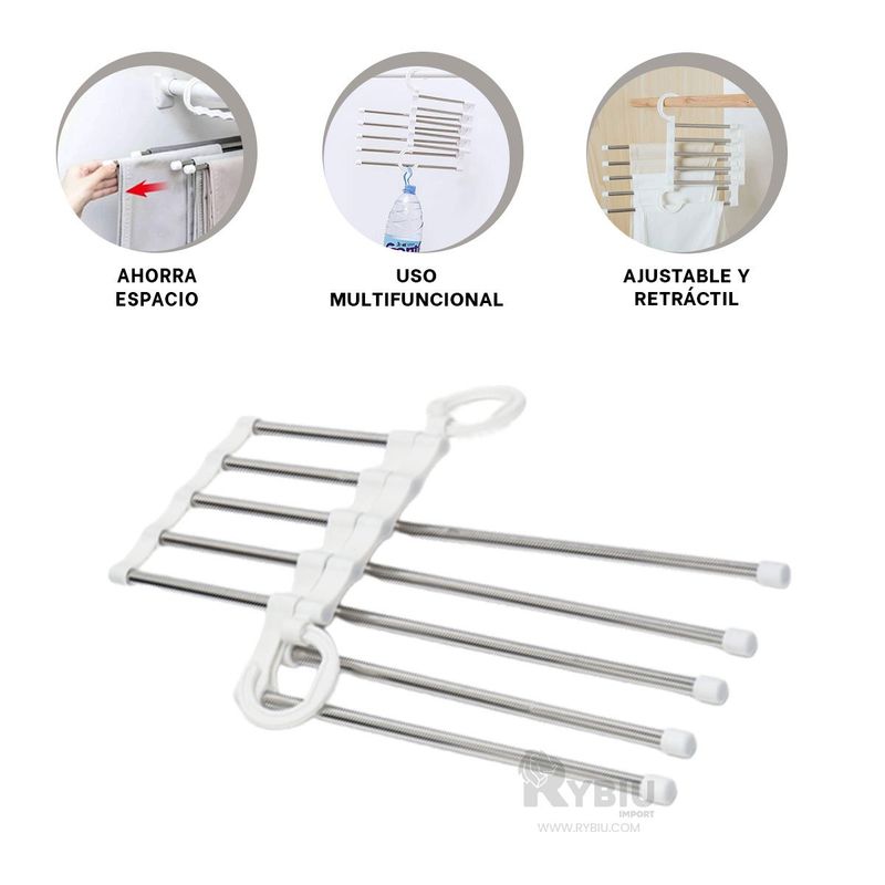 RYBIU IMPORT - Colgador Util y Practico Color Blanco Y+Post-it Adhesivos