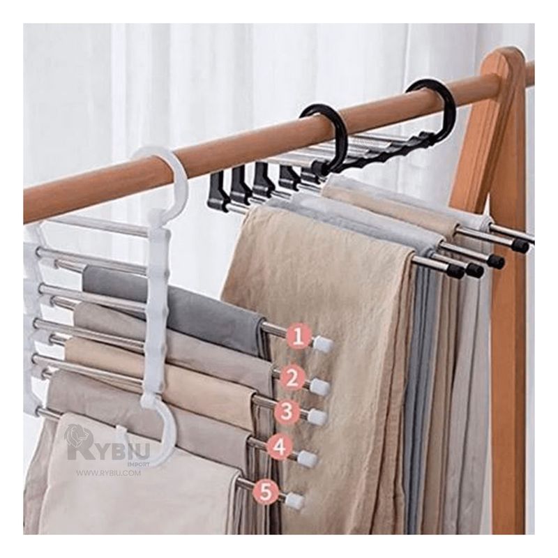RYBIU IMPORT - Colgador Funcional y Durable en Negro Y+Banderitas Adhesivas