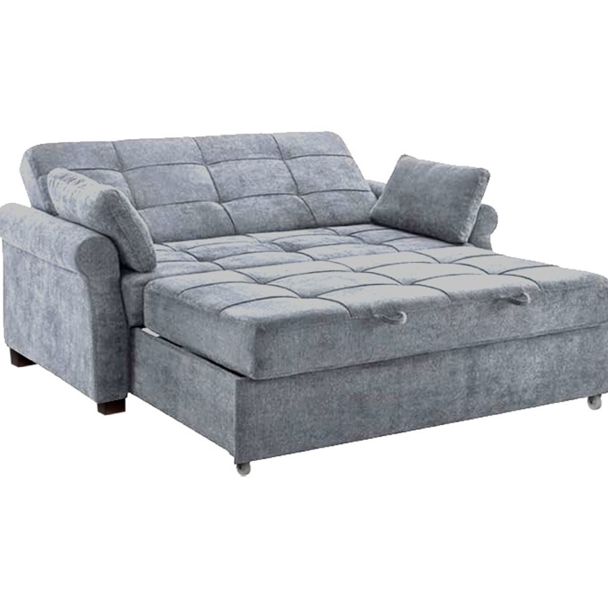 BARAKA HOME - Sofá Cama Ressen con Almohadas 1.5 Plz - Gris Claro