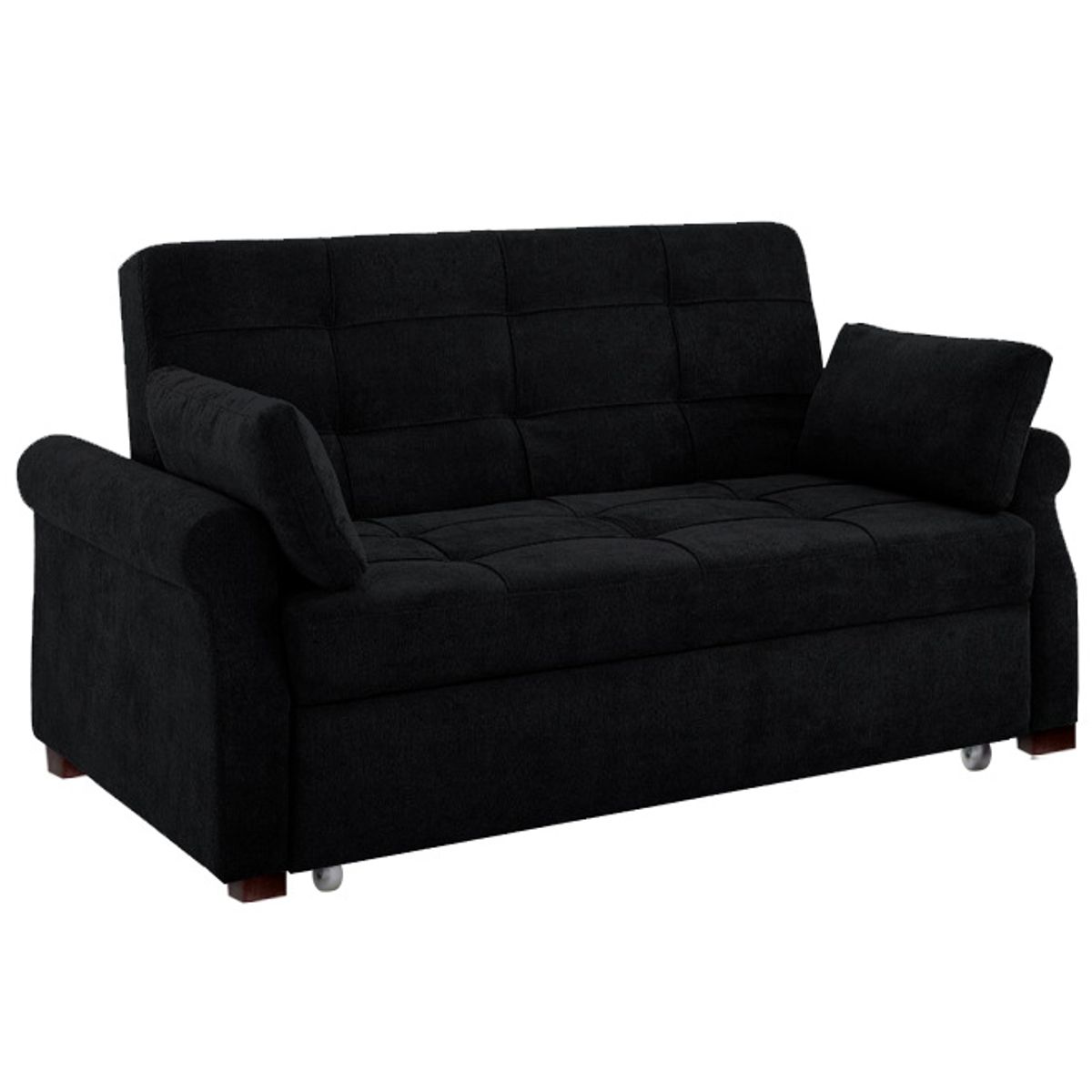 BARAKA HOME - Sofá Cama Ressen con Almohadas 2 Plz - Negro