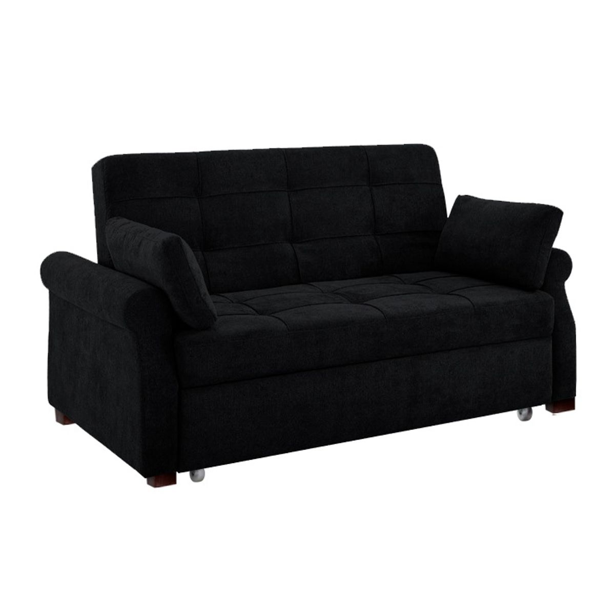 BARAKA HOME - Sofá Cama Ressen con Almohadas 2 Plz - Negro