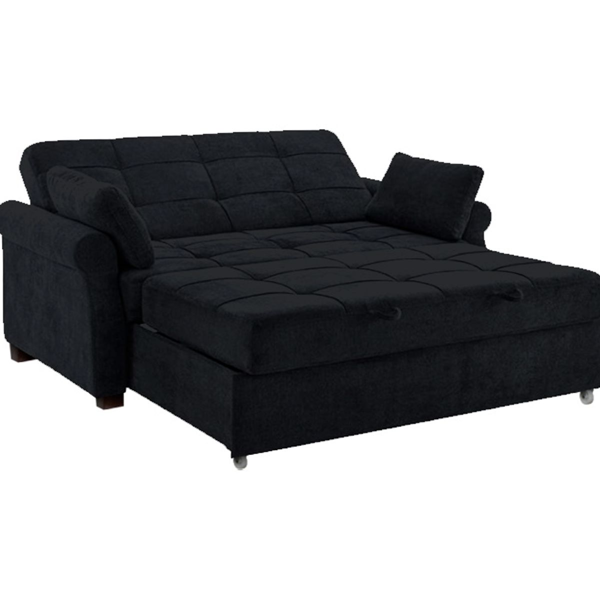 BARAKA HOME - Sofá Cama Ressen con Almohadas 2 Plz - Negro