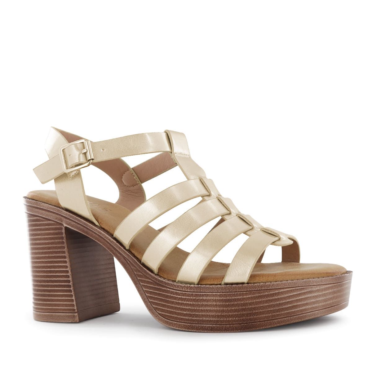 IMPULS - Sandalias con Taco Mujer Impuls Abi01 Oro