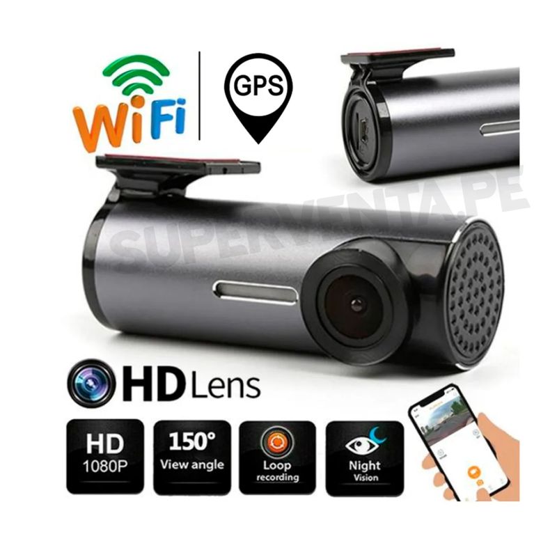 GENERICO - Cámara para Auto Con Wifi con GPS Camara Carro HD