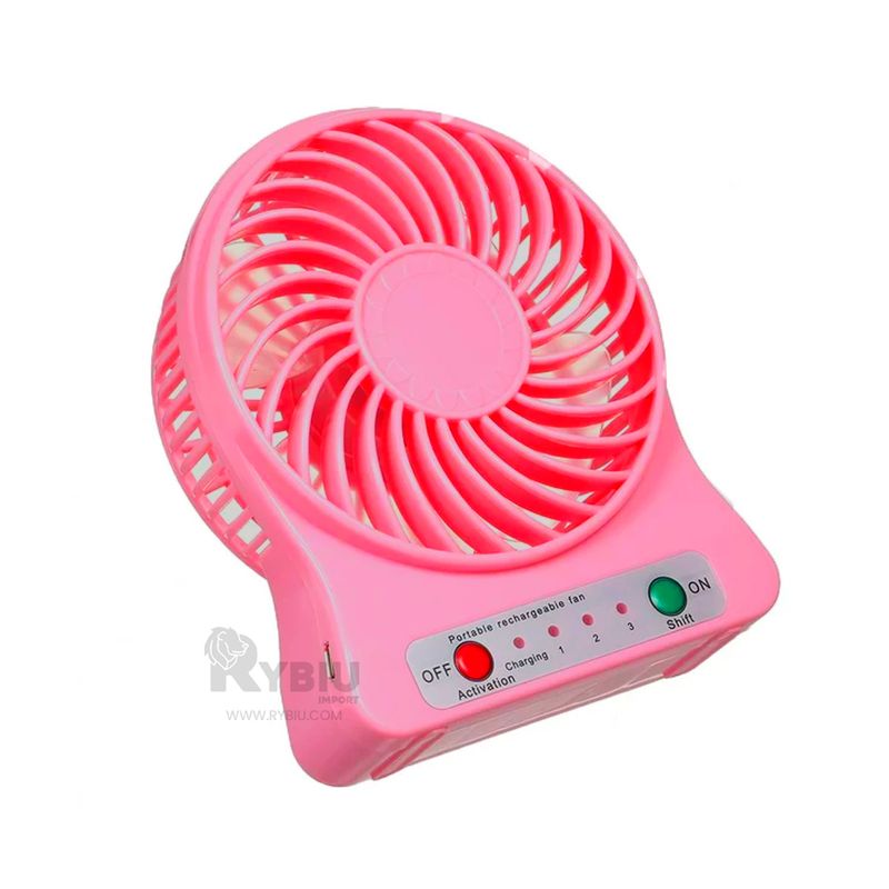 GENERICO - Ventiladora Practica en Color Rosado Y+Banderitas Adhesivas