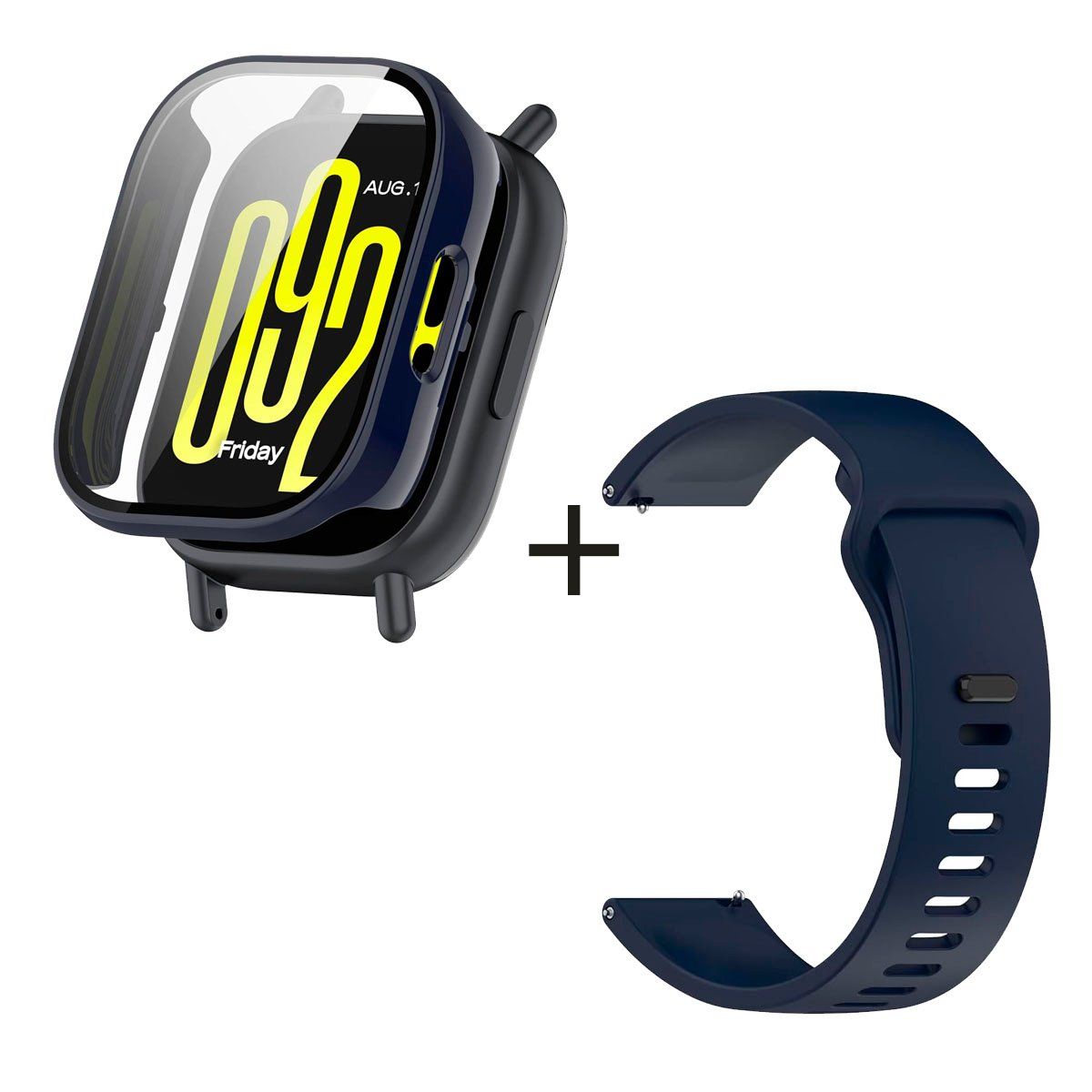 GENERICO - Bumper Protector Azul + Correa para Redmi Watch 5 Active Azul
