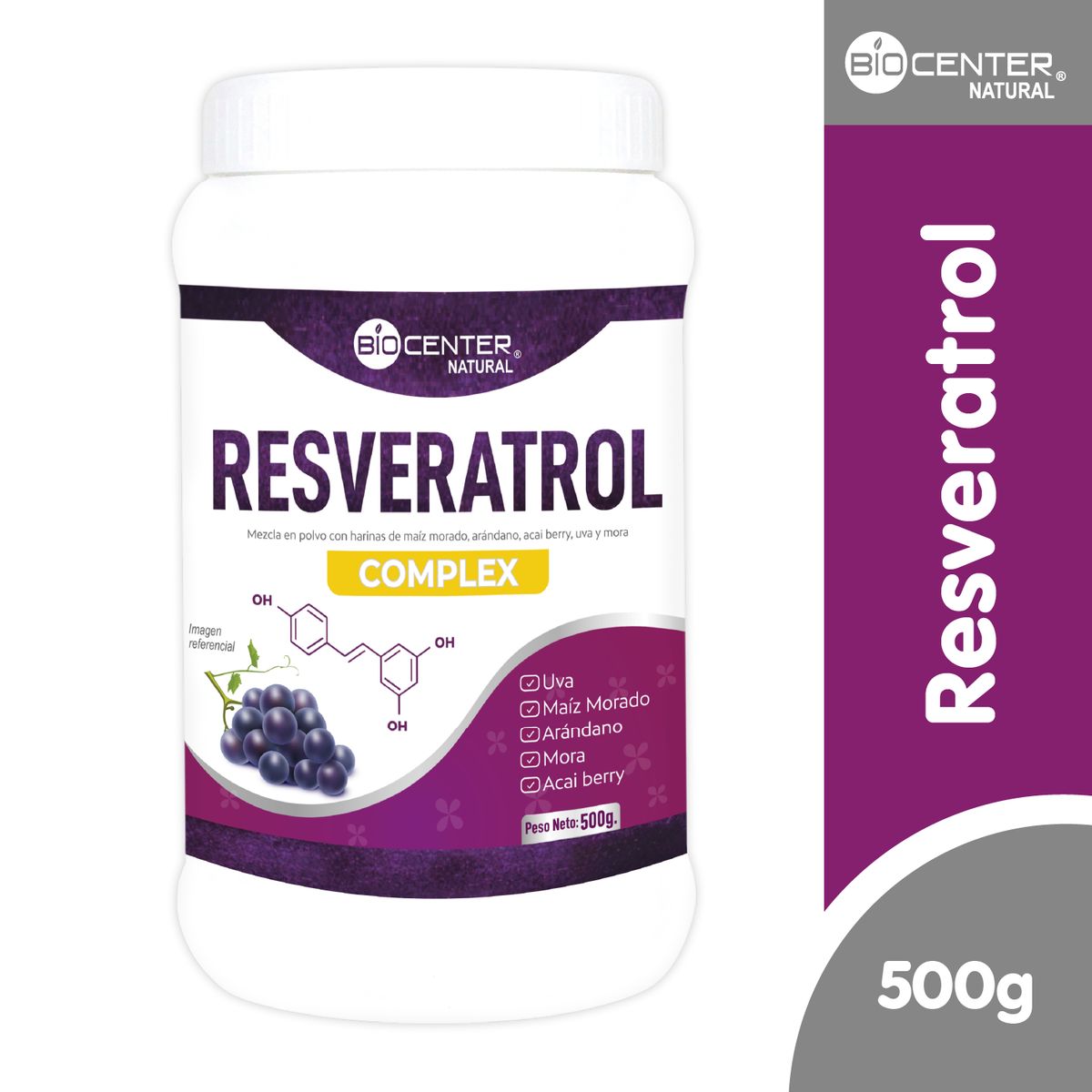 BIOCENTER NATURAL - Resveratrol Complex Biocenter Natural Polvo 500gr