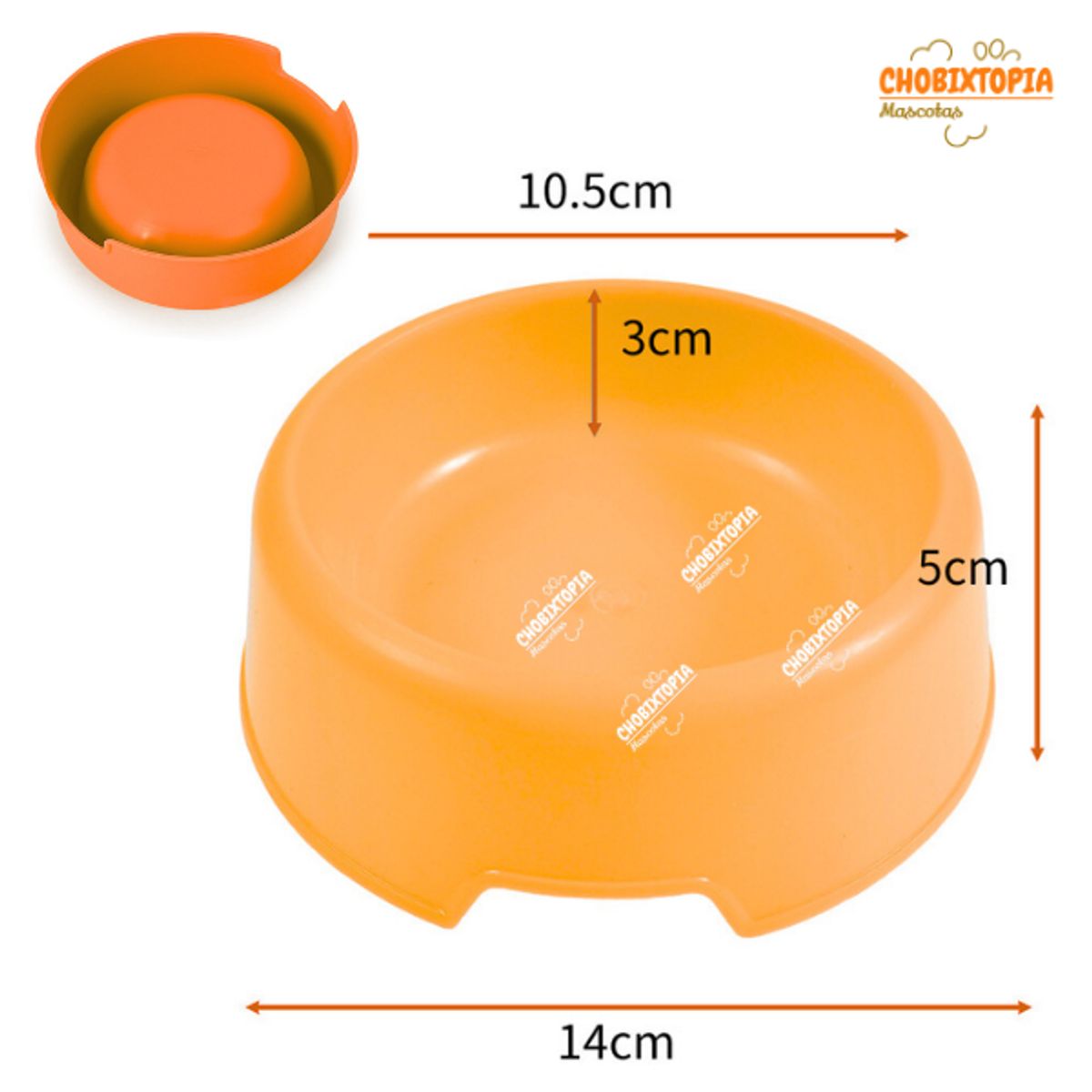 GENERICO - PLATO CIRCULAR 220 ML - ANARANJADO