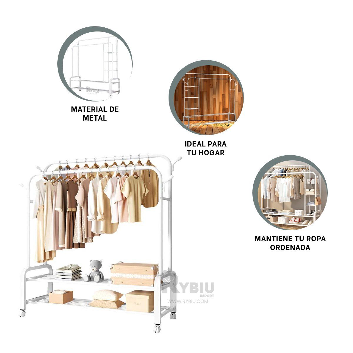 GENERICO - Soporte Doble con 2N Inferiores Blanco Y+Post-it Adhesivos