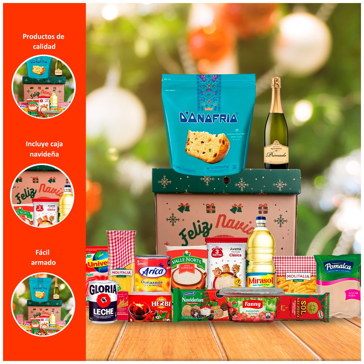 GENERICO - Caja Navideña Premium 1 de 15 productos