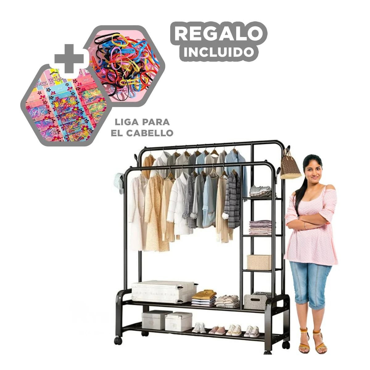 GENERICO - Aparador con Divisiones en Color Negro Y+Ligas de Regalo