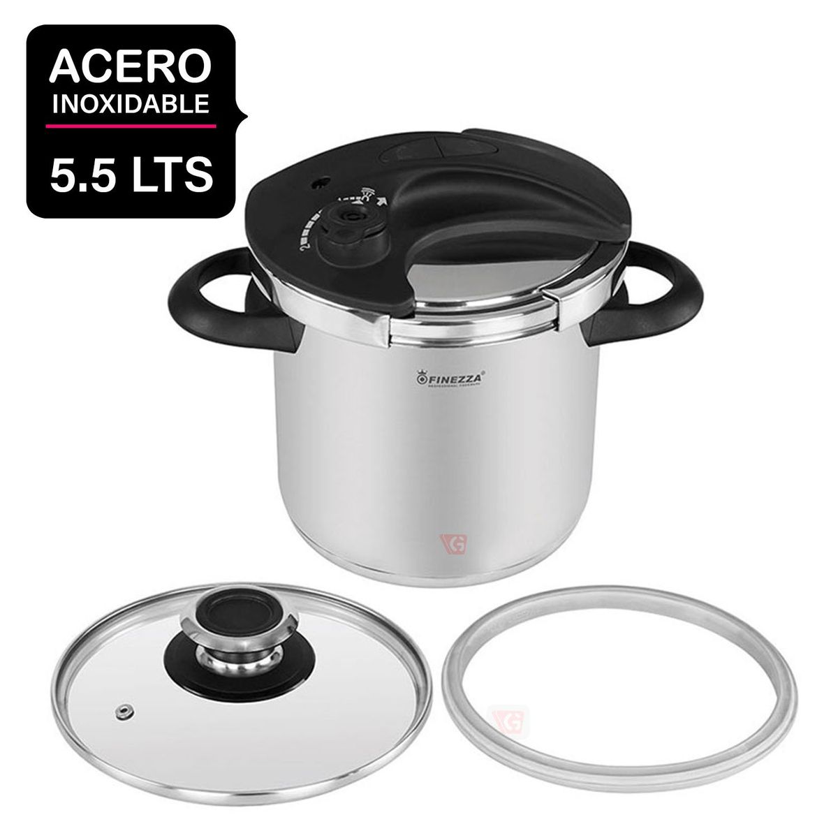 FINEZZA - Olla a Presión  5.5Lts    FZ-550-AC-IN