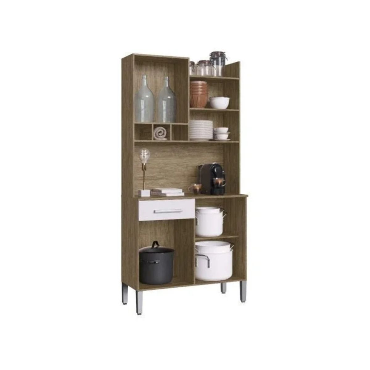 GENERICO - Mueble de Cocina Baryu Marrón y Negro R&R MUEBLES