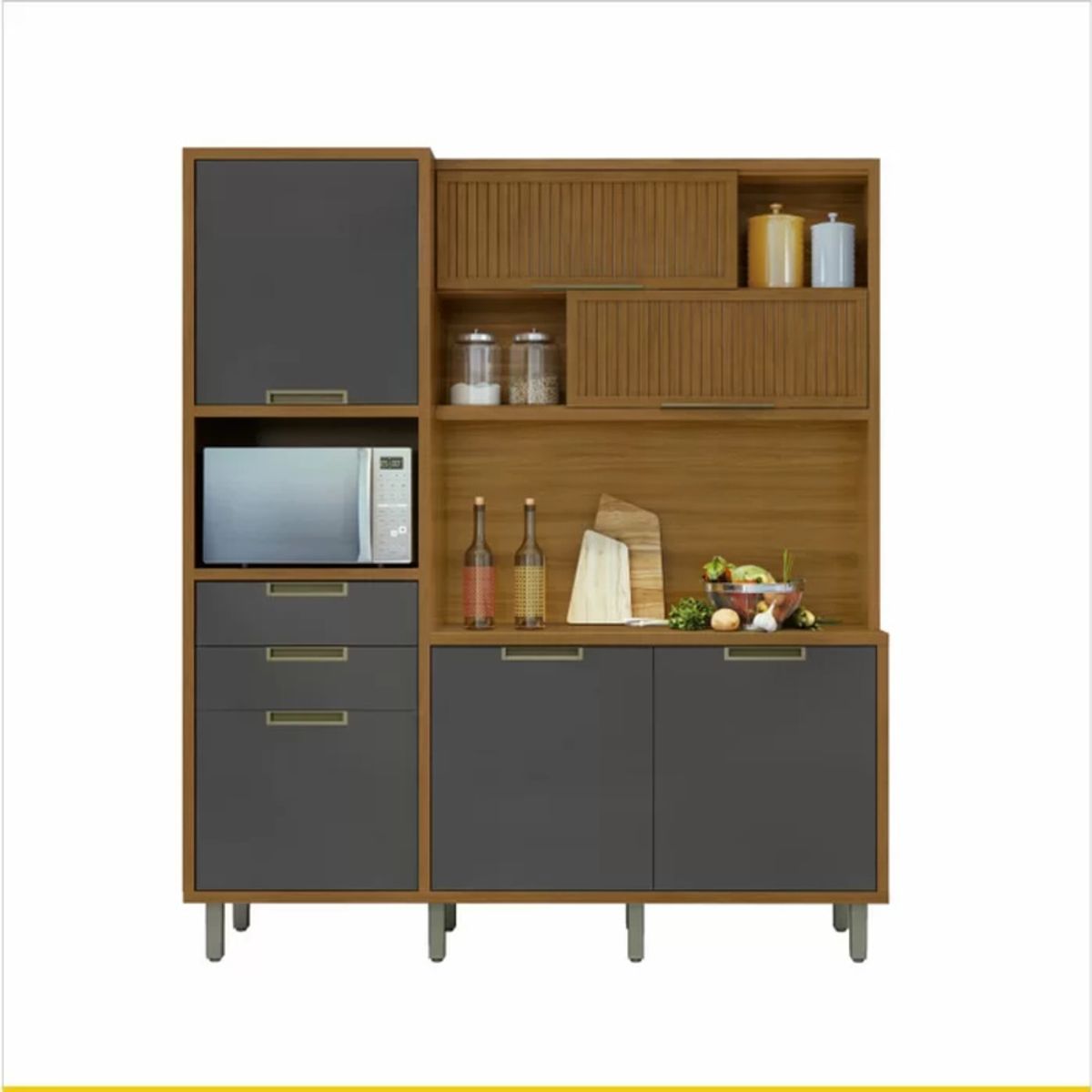 GENERICO - Mueble de Cocina Kuma Marrón y Gris R&R MUEBLES