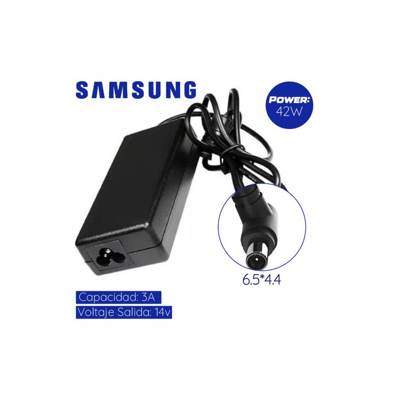 GENERICO - CARGADOR GENERICO SAMSUNG 14v 3A 42w - 6.5 X 4.4mm
