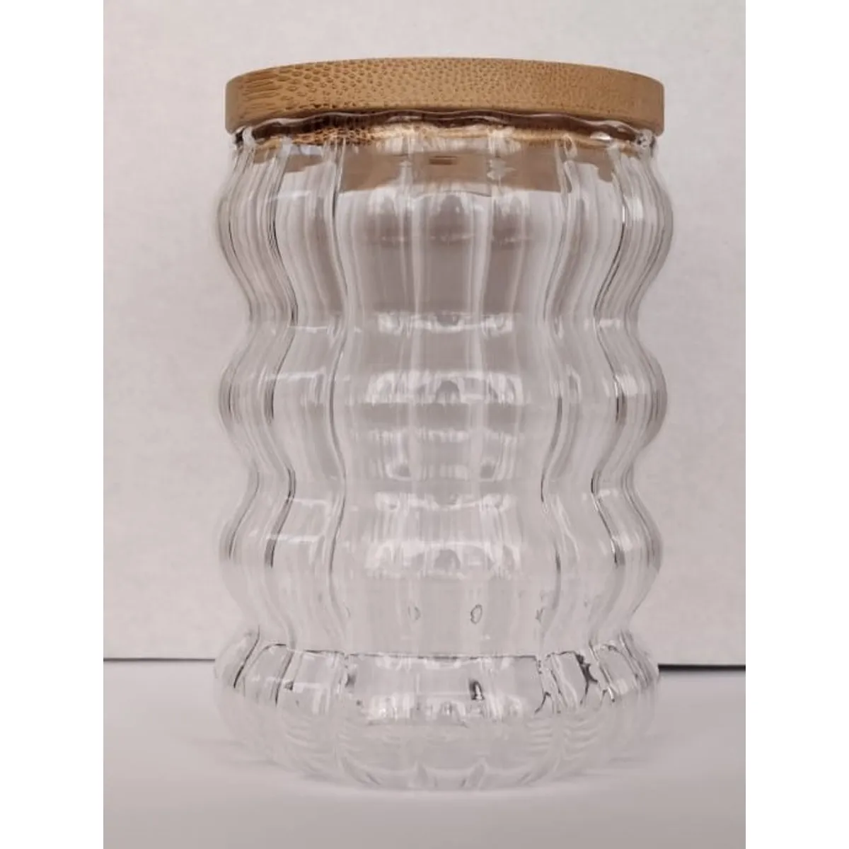 GENERICO - Vaso Aesthetic en Ondas Acanalado con Cañita 300 ml