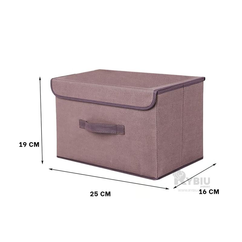 RYBIU IMPORT - Cajon Util de 25x19x16 Marron Y+Regalo Ligas para Peinar