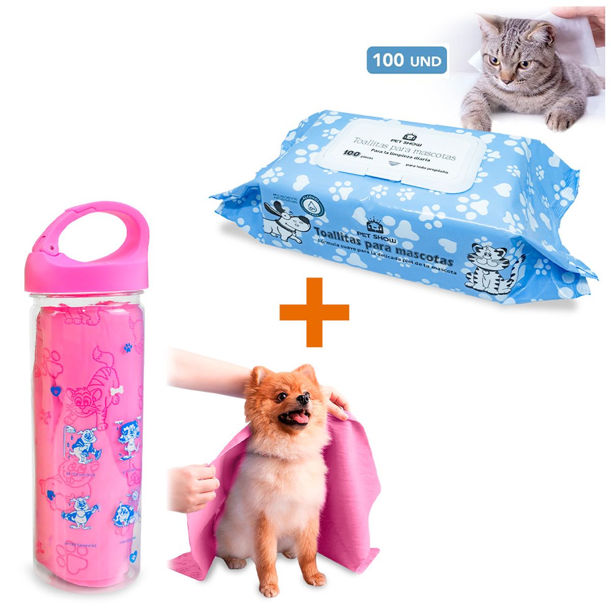 KELLER - Toalla Absorbente RS M42 Y Toallitas Húmedas para Perros JM1